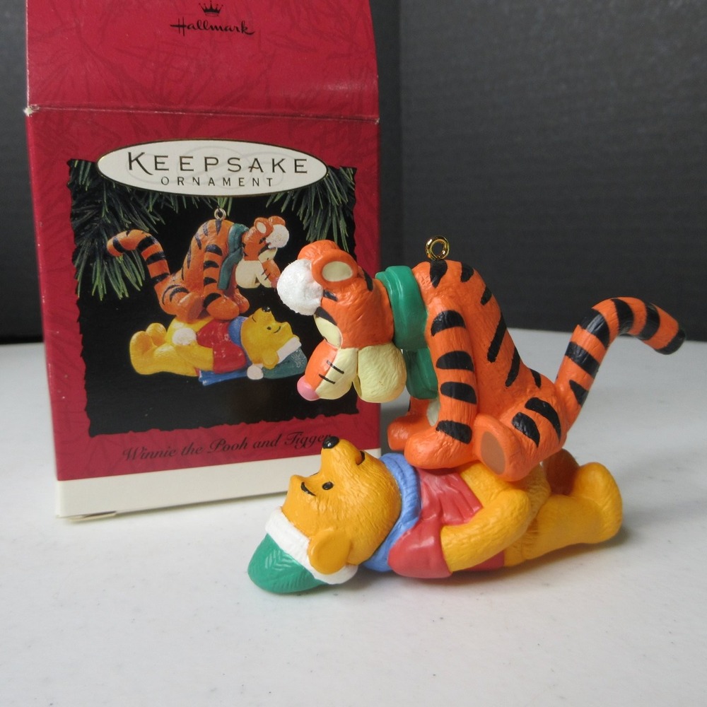 Hallmark Christmas Ornament 1994 Tigger Pounces on Winnie the Pooh Disney